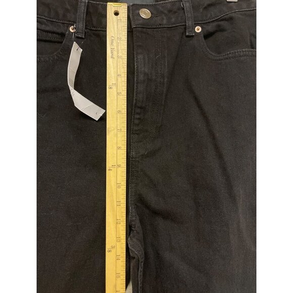 NEW! ASOS Design Women's Mom Black Denim Distressed High Rise Jeans Size 30 - Picture 7 of 10